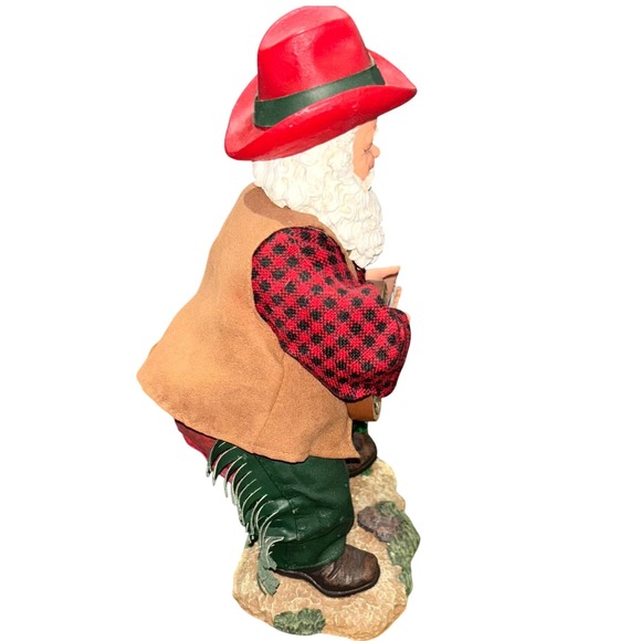 Cowboy Santa Figurine Guitar Western Christmas Decor PDL Resin Southwest Cactus - Picture 4 of 9